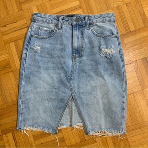 Neon Blonde Strutt Denim Mini Skirt Clearwater Size 25